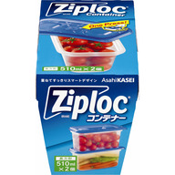 旭化成ホームプロダクツ ジップロック コンテナー 長方形 510mL ２個入り