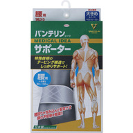 興和 バンテリンコーワサポーター 腰用 男女兼用 シャイニンググレー 大きめ