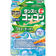 大日本除蟲菊 ゴンゴンアロマ 衣類の防虫剤 クローゼット用 ライムソープの香り （1年防虫・防カビ・ダニよけ） ３個